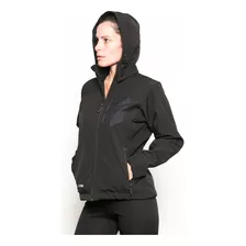 Campera Soft Shell Raffike Ciclon Capucha Desmontable Dama