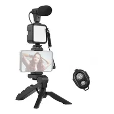 Kit De Video Vlogging Con Microfono/luz/tripode - Crazygames