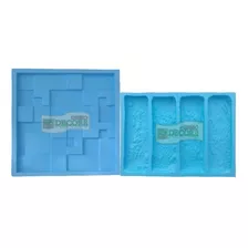 Forma Silicone Para Placa 3d - Mosaico Liso E Tijolinho