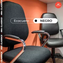 Silla Ejecutiva De Escritorio Sillon Ergonómico Baires4 Full Color Ecocuero Negro