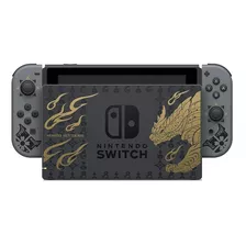 Nintendo Switch 32gb Monster Hunter Rise Deluxe Edition Cor Cinza, Preto E Dourado