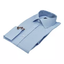 Camisa Azul Clarinho Italiana Punho Duplo