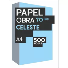 Resma Boreal A4 Multifunción De 500 Hojas De 70g Color Celeste Por Unidad