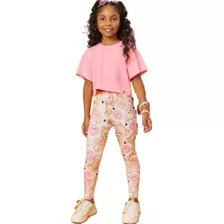 Legging Infantil Ursinho Emoji Coração Neo Fresh - Kukiê