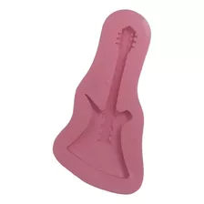 Molde De Silicon Con Diseño Guitarra Para Su Reposteria
