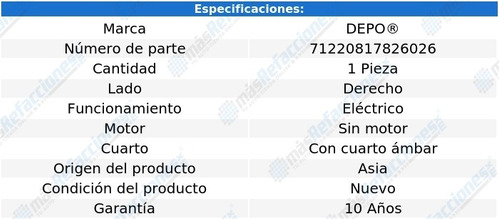 Faro Der Elctrico S/motor C/cto mbar Trafic 07-14 Foto 4