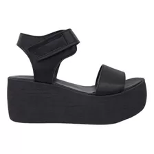 Sandalias Plataforma Con Abrojo Negro Mujer 35 Al 40