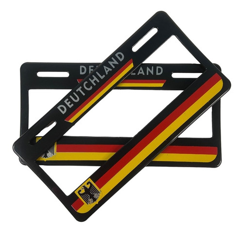 Par De Marcos Portaplacas Emblema Deutschland Alemania Vw Foto 2