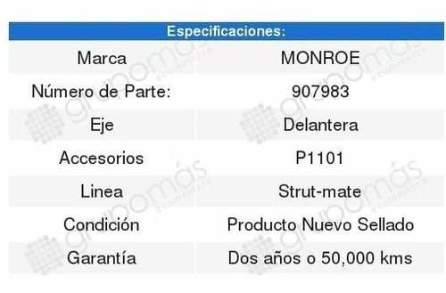 2 Bases De Amortiguador Monroe Honda Ridgeline 2008 2009 Foto 2