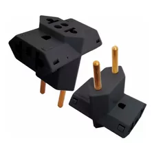 Adaptador Tomada Padrão Benjamin T 3 Saidas 10/20a Preto