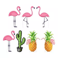  Kit Display De Mesa Festa Infantil Flamingos Com Abacaxi