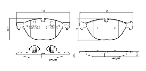 Balatas Ceramicas Del Bmw X6 V8 4.4l 15/16 Brembo Foto 2