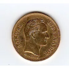 Moneda Oro 5 Venezolanos 1875