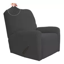 Funda Elástica Silla Reclinable Licra Gris Oscuro Tamaño S