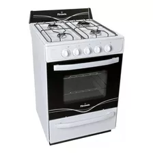 Cocina Florencia Recta 5516f A Gas 4 Hornallas Blanca Puerta Con Visor