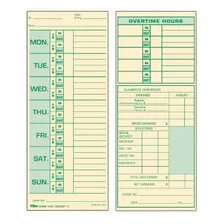 Tops Tiempo De Tarjetas Semanal Doble Cara 3 - 1/2 X 8 - 1/2