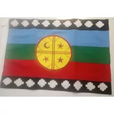 Bandera Mapuche Bordada Por Ambos Lados