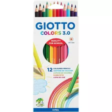 Lapices Escolares De Color Giotto Colors 3.0 X 12 Colores