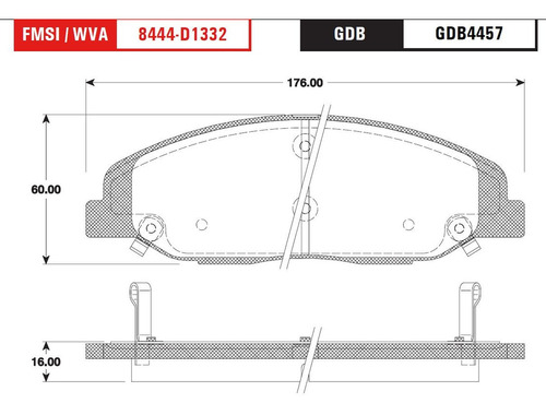 Jgo Balatas Delan Cadillac Cts 2011 3.6 Orgnicas Trw Foto 2