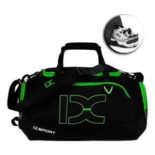 Maleta Deportiva Gym Viaje Casual Mochila Calidad Ix Am7 Color Negro Con Verde Impermeable