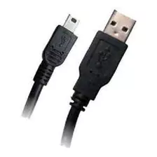 Cable 1.5 Mt Usb 2.0 A Mini Usb 5 Pines - Dbcusbm5p Mertel Color Negro