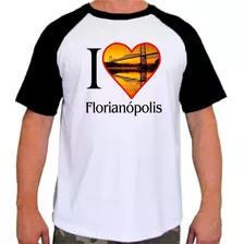 Camiseta Raglan Cidade Turismo I Love Florianópolis 53