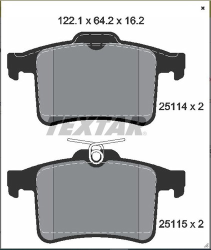 Balatas Traseras Jaguar Xf 2010-2015 Textar  Foto 3