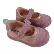 Zapato De Bebe Reina De Niña Infanti Rosa Brillante. Calzado