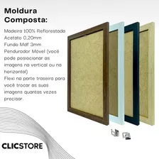 Moldura 45x60 Com Acetato Quadros Fundo Mdf Decorativo Sala Cor Carvalho