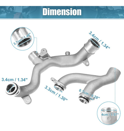 2 Mangueras Radiador Para Land Rover Lr4 14-16 Jaguar Ms Foto 3