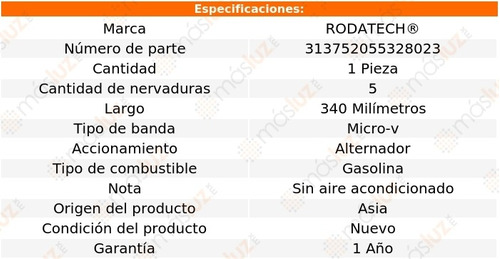 (1) Banda Accesorios Micro-v 323 1.8l 4 Cil S/aa 94 Foto 2