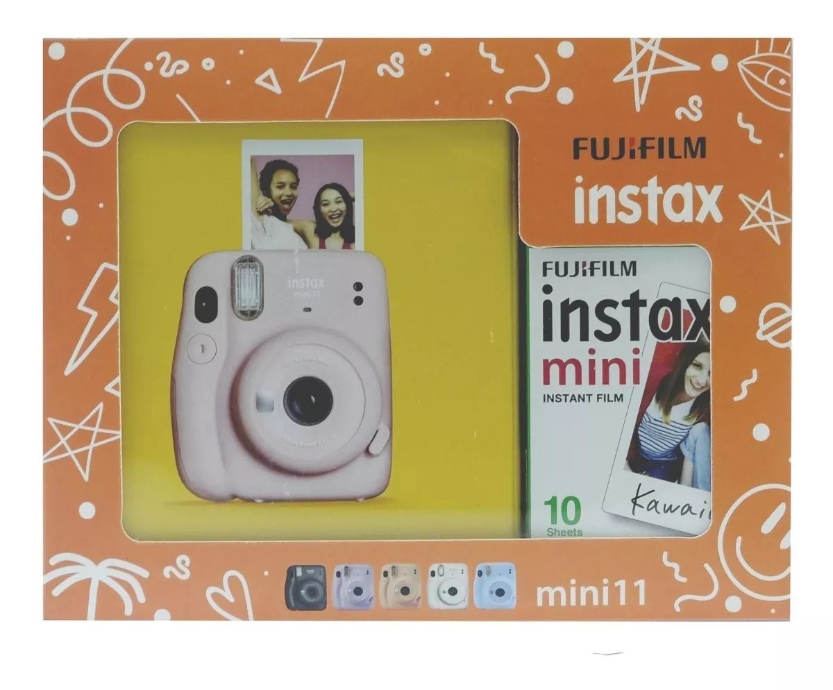 Kit Instax Mini 11 Blush Pink + 10 Películas Fujifilm