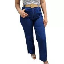 Calça Jeans Feminina Wide Leg Pantalona Azul 