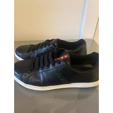 Tenis Prada Couro Preto Masculino