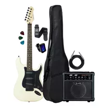 Guitarra Strinberg Rockwave Rw50 Iv Kit Capa Cubo Strinberg Cor Ivory Iv Orientação Da Mão Destro