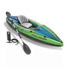 Kayak Inflable Intex Challenger K1 Bote Inflador Remo