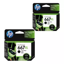 Kit 2 Cartucho Hp 667 667xl Deskjet 2776 Preto