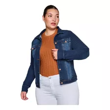 Campera Chaqueta De Jean Azul Elastizada Talle Grande 52 54