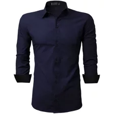 Camisa Social Masculina Slim Fácil Passar E Não Solta Tinta