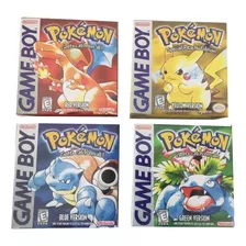 4 Cajas Custom Para Pokemon: Red + Yellow + Blue + Green