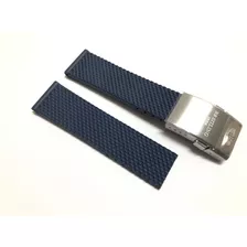 Pulseira Borracha Relógio Breitling 22mm Azul Completa