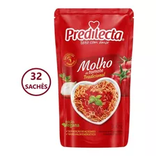 Molho Tomate Tradicional Vegano 300g 32 Sachês Predilecta