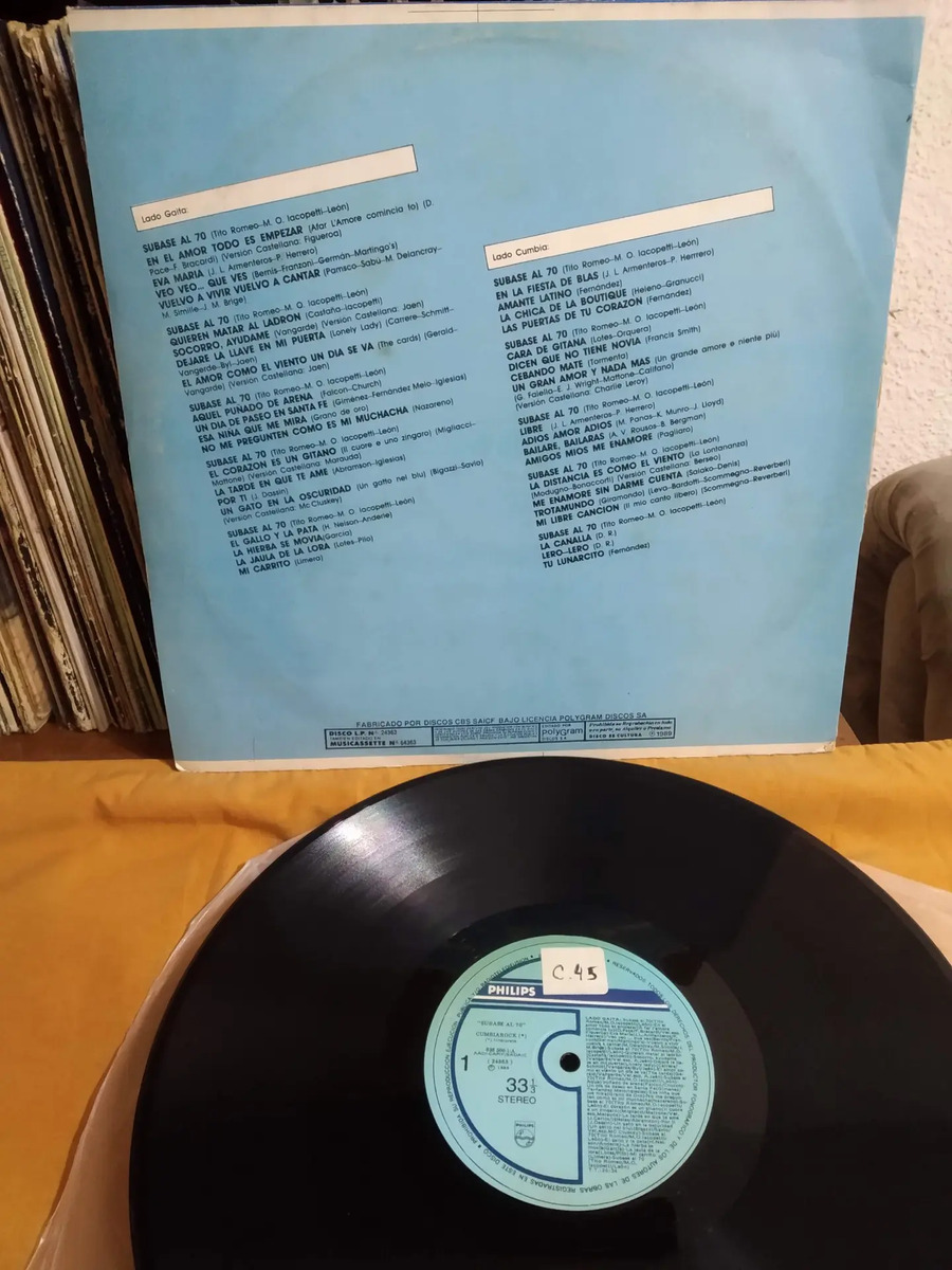 Cumbia Rock - Subase Al 70 - vinilo 1989