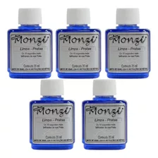 Kit 5 Unidades Limpa Prata Monzi 35ml Pronta Entrega Brilho