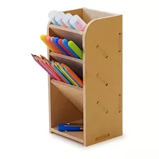 Organizador Porta Marcadores Colores Y Lápices En Madera