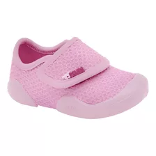 Tênis Infantil Klin Baby New Confort Com Velcro Rosa