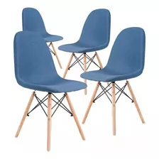 Set De Sillas Eames Rectas Tapizadas Modernas Minimalistas 