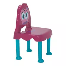 Cadeira Plastica Infantil Montavel Monster Rosa E Azul