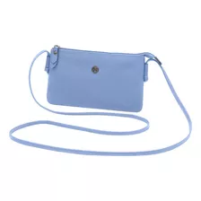 Bolsa Feminina Transversal De Couro Legítimo Mariart Onix Cor Ciano