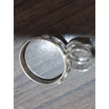 Anillo De Plata Con Un Diamante En Bruto De 3/4 De Kilate